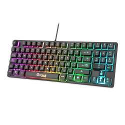 Teclado Gamer Getttech Tkl Gpk-Esmwr-G2 Rgb Membrana Español Anti-Ghosting Usb Negro
