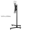 Soporte Móvil Steren Con Repisa Para Pantalla De 19" - 83" Hasta 60Kg Negro Stv-150