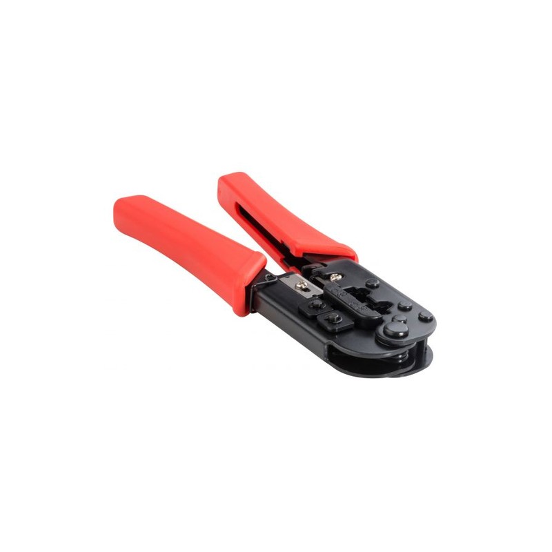 Pinza Ponchadora Steren Rj-12/Rj-45 Negro/Rojo Her-668