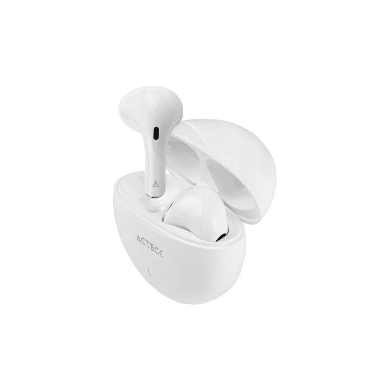 Audífonos Tws Acteck Ep230 Intrauriculares Con Micrófono Control Táctil Ipx4 Bt Blanco Ac-935111