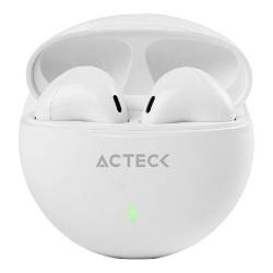 Audífonos Tws Acteck Ep230 Intrauriculares Con Micrófono Control Táctil Ipx4 Bt Blanco Ac-935111