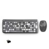Kit Teclado Y Mouse Acteck Creator Chic Colors Mk475 Inalambrico Con Receptror Usb 2.4 Ghz Gris