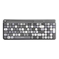 Kit Teclado Y Mouse Acteck Creator Chic Colors Mk475 Inalambrico Con Receptror Usb 2.4 Ghz Gris