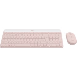Kit Teclado Y Mouse Logitech Mk470 Slim Inalambricos Rosa 920-011312