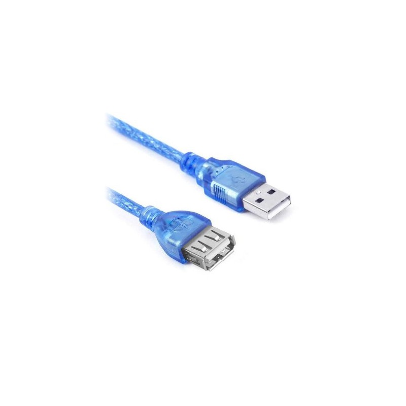 Cable Usb Brobotix Usb-A Macho - Usb-A Hembra 5M Azul Translucido 651534