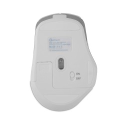 Mouse Getttech 6 Botones 7200Dpi Inalámbrico Bluetooth Ergonómico Plata Con Blanco Ggm-Stdbw-01-Wh
